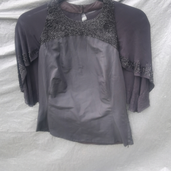 FRENCH CONNECTION size 4 Bella Beads blouse 2 piece new NWT Black - Picture 15 of 16
